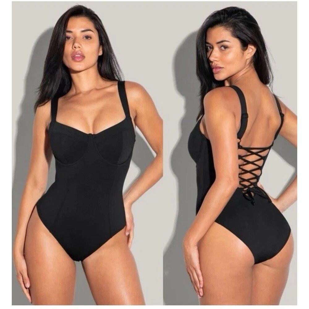TA3 Lifty One Piece Swimsuit LargeD/DD Cup Black Compression Shapewear NWT $190
